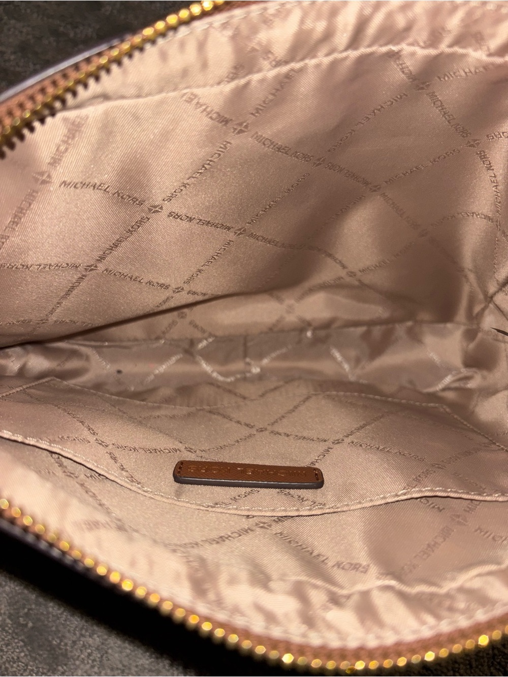 Michael Kors Cream and Brown Signature Crossbody - Picture 2 of 2